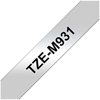 Brother TZe-M931 Labelling Tape Cassette, 12 mm (W) x 8 m (L), Laminated, Brother Genuine Supplies - Black on Matt Silver - Image 2