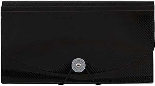 JAM PAPER Accordion Folders - 13 Pocket Plastic Expanding File - Check Size - 5 x 10 1/2 - Black - Sold Individually (Pack of 12) - Image 3
