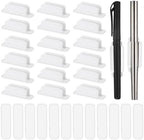 PATIKIL Adhesive Pen Holders, 48 Pack Silicone Flexible, White by PATIKIL
