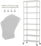 Golpart Shelves Storage Shelf Wire Closet Bathroom Organizers Metal Pantry - Image 4