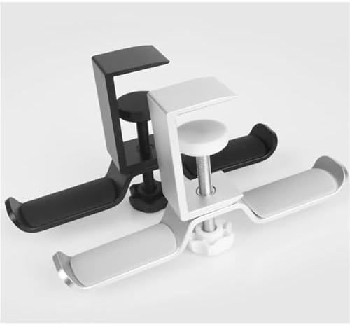 Headphone Stand Holder Headset Hook Hanger Desktop Under Desk Dual With Adjustable And Rotating Arm Clamp - Image 3