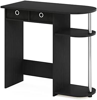 Furinno Go Green Desk, 31.5" Wide Gaming Desk with 2 Side Shelves and Storage Bins, Computer Desk, Office Desk for Home Office, Study Room, Dorm, Bedroom, Americano - Image 5