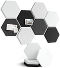 Fluxynara 8-Pack Hexagon Felt Bulletin Board Tiles, Concrete Echo by FLUXYNARA