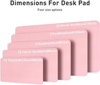 Aothia Faux Leather Desk Mat – Large Mouse Pad, Non-Slip PU Leather Blotter, Waterproof Writing Surface for Office and Home (Fairy Pink, 47.2" x 23.6") - Image 5