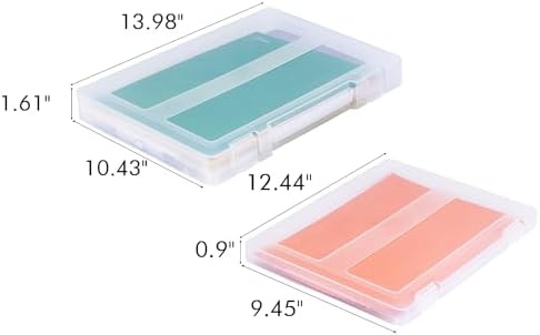 8 Pack Paper Storage Boxes, 8.5 x 11 Plastic Portable Project Case for US letter Size and A4 paper, Plastic Multi-Purpose Thick Scrapbook Storage Box for Office,Craft or Art Supplies - Image 2