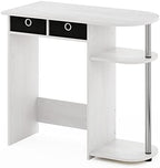 Furinno Go Green Desk, 31.5" Wide Gaming Desk with 2 Side Shelves and Storage Bins, Computer Desk, Office Desk for Home Office, Study Room, Dorm, Bedroom, White Oak - Image 5