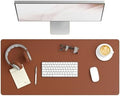 Smead Vegan Leather Desk Pad Mat, Office Desk Mat, Large, Saddle Brown by SMEAD