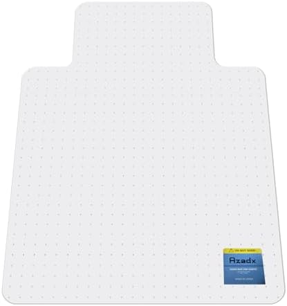 Azadx Heavy Duty Office Chair Mat for Carpet 36" x 48" with Lip Ship Flat by Azadx