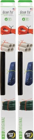 Nite Ize Gear Tie Original ProPacks - Reusable Rubber Twist Ties for Indoor & Outdoor Use - Bendable Wire Interior - Durable Rubber Exterior - Secure Grip - Black, 32" (12 Pack) by NiteIze