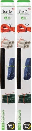 Nite Ize Gear Tie Original ProPacks - Reusable Rubber Twist Ties for Indoor & Outdoor Use - Bendable Wire Interior - Durable Rubber Exterior - Secure Grip - Black, 32" (12 Pack) by NiteIze