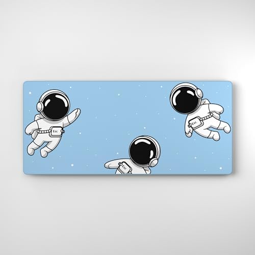 keycadets Gravity Gaming Mouse Pad, Large Desk Pad for Keyboard and Mouse, Non-Slip Mousepad Gaming Desk Mat with Foam Core, Anti-Fray Lock Stitching and Low Friction Cloth Surface (35.4” x 15.8”) by KeyCadets