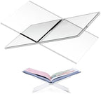 Acrylic Book Stand Holder - Coffee Table Book Stand,Open Cookbook Acrylic Book Display Stand,Magazines Clear Holder,Reading Stand for Open Book Magazines, Textbooks by Crikele