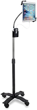 Gooseneck Floor Stand – CTA’s Compact, Adjustable Gooseneck with Swivel Casters for iPad 7th/ 8th/ 9th Gen 10.2”, iPad Air 4, 12.9”, Surface Pro, Zebra & Other 7-13” Tablets (PAD-CGS) by CTADigital
