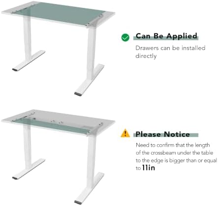 FLEXISPOT Under Desk Drawer, Under table Mounted Drawer, Standing Workstation Storage Attachment - 20.6” Width, White - Image 3