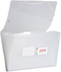 JAM PAPER Accordion Folders - 13 Pocket Plastic Expanding File - Legal Size - 10 x 15 - Clear - 2/Pack by JAMPaper