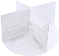 Marketing Holders Rotating Business Card Holder 16 Pocket Clear Acrylic and White PVC Lightweight Counter Organizer for 3.5" x 2" Gift Cards by MarketingHolders