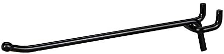 Presa Heavy Duty Black Steel Peg Board Shelving Hooks, 6-Inch, 50-Pack by Presa