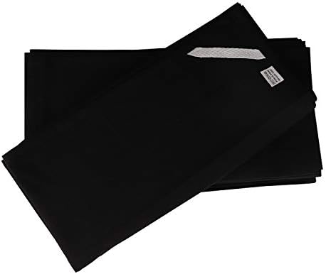 DG Collections 100% Cotton Flour Sack Towels – 12 Pack, 27x27 Inches, Black, Lint-Free, Pre-Washed, Hemmed Edges – Reusable Kitchen Towels for Cleaning, Embroidery, Printing & Crafts - Black - Image 3