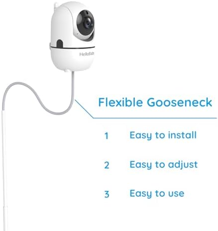 HelloBaby Baby Monitor Floor Stand - Adjustable Height Camera Mount for HB6550/ Plus/ HB6560/ HB65/ HB6148/ HB6351/ HB40/ HB6339 & More Model, Stable Base, No-Drill Installation, Wall-Safe Holder - Image 5
