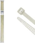 Kable Kontrol Cable Zip Ties, 40 Inch 50 Pcs, HD 250lbs Test, Natural White by KABLEKONTROL%C2%AE