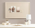 Kate and Laurel Oakhurst Rectangle Framed Linen Fabric Pinboard, 24 x 36, Soft White, Traditional Decorative Bulletin Board with Stepped Profile for Motivational Vision Board or Wall Organization - Image 4