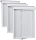 SOURCE ONE 8.5” x 11” Outdoor Realtor Style Brochure Holder with Lid – White – UV Resistant (Pack of 3) by SOURCEONEDISPLAYS