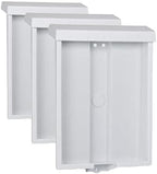 SOURCE ONE 8.5” x 11” Outdoor Realtor Style Brochure Holder with Lid – White – UV Resistant (Pack of 3) by SOURCEONEDISPLAYS