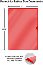 Red Vinyl Folders, Heavy Duty Plastic Folders with Clear Front Pocket, Doctor Stuff, Letter Size L-Type Document Holder for Home, Office and Medical, Pack of 25 - Image 3