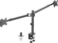 VIVO Premium Dual Ultra Wide LCD LED 40 to 45 inch Monitor Desk Mount, Heavy Duty, Adjustable Telescoping Arms, Flush Wall Setup, Fits 2 Screens, Black, STAND-TS45C by VIVO