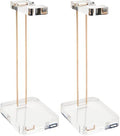 RUSSELL+HAZEL Acrylic Headphones Stand with Gold Hardware, Clear Headset Holder & Desk Accessory for Home Office Workspace Organization, 4" x 5" x 10.5"(Pack of 2) by russellhazel