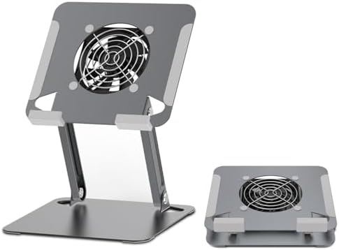 Cooling Stand for Surface Pro,Tablet Cooler Stand Holder with Quiet Fan Heavy Duty for iPad Pro Air Series,Microsoft Surface Series,Samsung Galaxy Tabs,Portable Monitor...Up to 15'' Tablets-Grey by Unknown