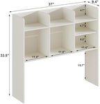 ChooChoo Desk Hutch Dorm with LED Lights, Desktop Bookshelf with 7 Shelves - Image 2