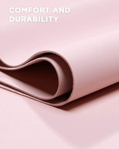 YSAGi 55" x 17" Large PU Leather Desk Mat for Keyboard and Mouse - Waterproof Non-Slip Desk Pad Protector for Office, Home, Writing Desk, Pink - Image 6