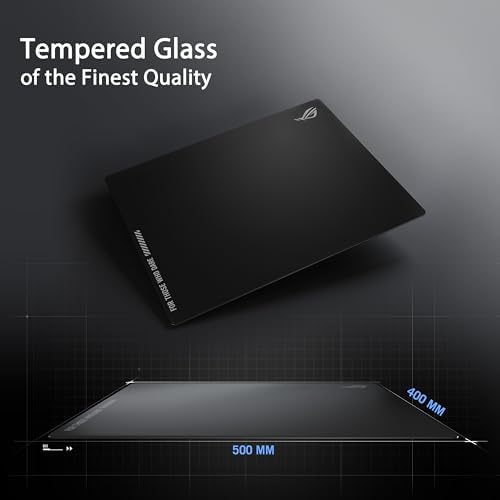 ASUS ROG Moonstone Ace L Glass Gaming Mouse Pad, 19.7” x 15.7” - Black - Image 3