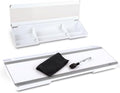Quartet Glass Dry Erase White Board, Flip-Top Desktop Pad for Notetaking, 18" x 6" Whiteboard with Storage, Templates and Dry Erase Marker, White Surface (Q090F04-R) by Quartet