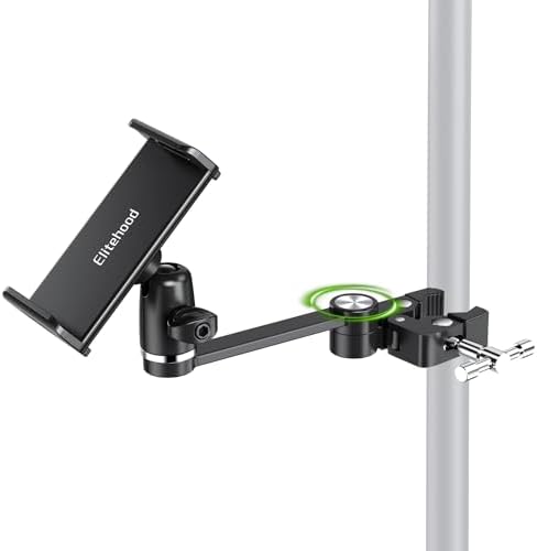 elitehood 8.5in Long Arm iPad Mic Stand Holder for Microphone Music Stand by Builtyourelitelive