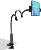 MAGIPEA Gooseneck Tablet Holder for Bed, Reinforced Flexible Arm Tablet Stand with 360° Rotation, Hands-Free Clamp Mount for 4.7–13" iPad, Kindle, Galaxy Tab, Switch by MAGIPEA