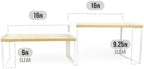 Mitus Stacking Wood Shelf Organizer, Counter Cabinet Storage Rack, Set of 2 - Image 3