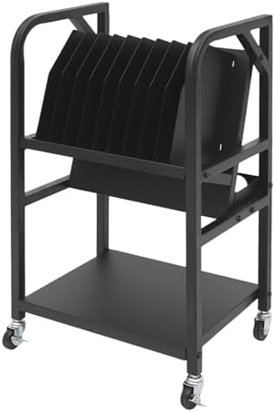 10 Device Laptop Storage Rack 2-Tier,Floor Standing Open Charging Station - Image 4