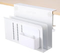 LUKETURE 2 Tier Desk Side Storage, No Drill Laptop Mount with Pen Holder by LUKETURE