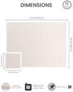 Bumusty 48"x 36" Large Felt Bulletin Board Tiles, Oatmeal - Image 2