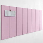 Shiplap Felt Wall Tiles (8-Pack) - Large 24x6 Acoustic Pinboard & Sound Dampening Memo Board, Decorative Bulletin Board with Included Adhesive Mounting Tabs -Sakura by DesignerManufacturerofInnovativeBulletinBoardSolutionsforHomeOffice
