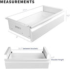 VIVO White 16 x 9 inch Under Desk Slide Out Drawer, DESK-AC03A-W - Image 3