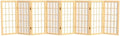 2 ft. Short Desktop Window Pane Shoji Screen - Natural - 8 Panels by RedLantern