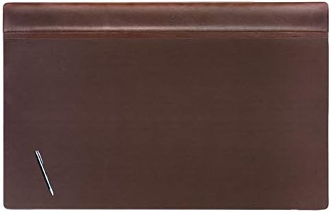 DACASSO Leather Desk Pad with Top Rail - Luxury Leather Desk Blotter for Writing - Executive Desk Surface Protector - (Chocolate Brown, 38” x 24”) by Dacasso