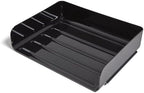 TRU RED Side-Load Stackable Plastic Letter Tray, Black, 6-Pack - Image 3