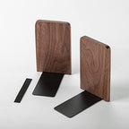 muso wood Walnut Book Ends for Shelves, 2 Pairs - Image 5