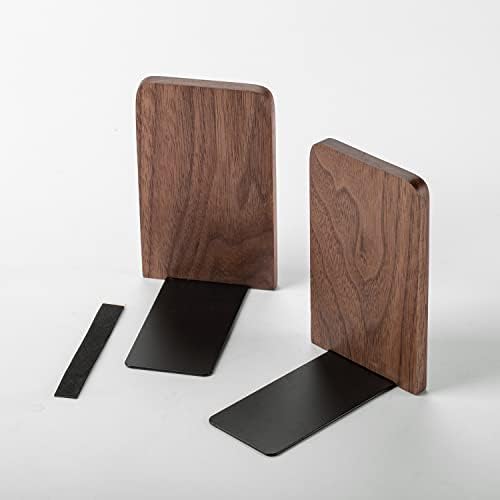 muso wood Walnut Book Ends for Shelves, 2 Pairs - Image 5