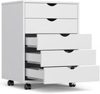 OLIXIS 5 Drawer File Cabinet on Wheels, Printer Stand by OLIXIS
