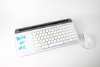 Glassboard Studio Glass Dry Erase Doodle Tray for Desktop Office Supply Storage - Marker and Eraser Included (8 Markers, Gray) - Image 5